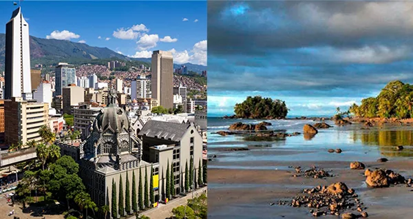 Plan Turístico Medellín Y Nuquí 7 Días 6 Noches – City Tour Medellín y Comuna 13, Guatapé, Baños Termales, Cascada del Amor y Avistamiento de Ballenas